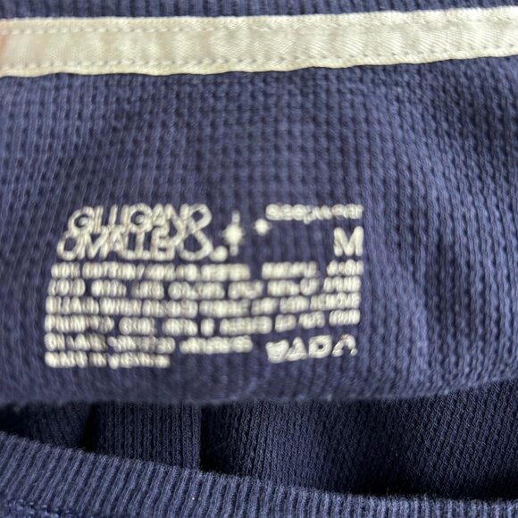 Gillian & O'Malley Navy Blue Striped Pajamas Set Size Medium Cozy Loungewear - Picture 6 of 7